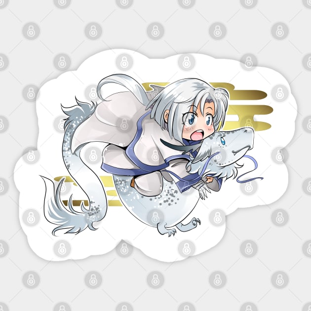 Hakuryuu Sticker by Kamapon's Workshop